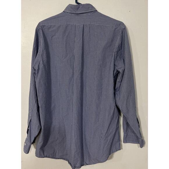 Brooks Brothers Button Shirt Men's 15.5-34 Blue Check Traditional Fit - Picture 3 of 5